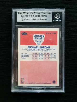 1986 - 87 Fleer Michael Jordan Rookie 9 HIGH END 2