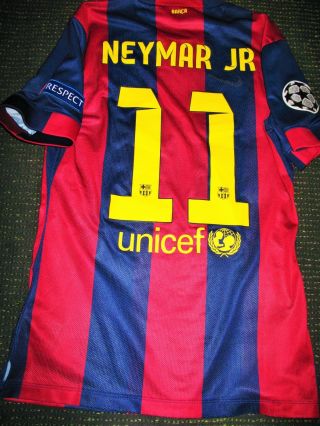Authentic Neymar Barcelona Player Issue Uefa Jersey 2014 2015 Shirt Camiseta Psg