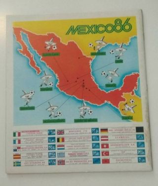 Panini Rare EMPTY ALBUM World Cup 1986 Mexico 2
