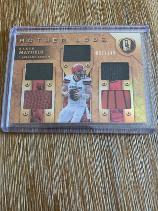 2019 Panini Gold Standard Mother Lode Baker Mayfield Browns 5 Relics 059/149