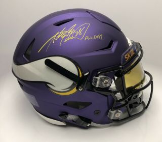 Adrian Peterson Signed Minnesota Vikings Rddell Speedflex Helmet All Day Jsa