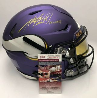 Adrian Peterson Signed Minnesota Vikings Rddell Speedflex Helmet ALL DAY JSA 4