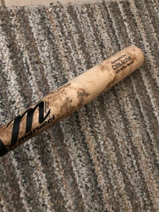 Chris Archer Game Marucci Baseball Bat Cracked 22 2017 Rays