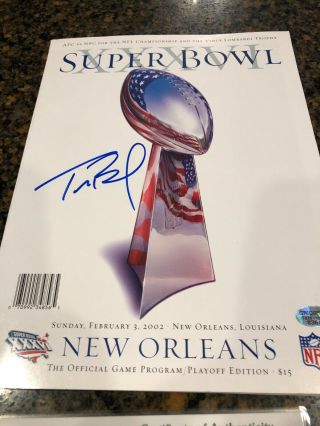 Signed Auto Tom Brady Bowl 36 Xxxvi Program England Patriots