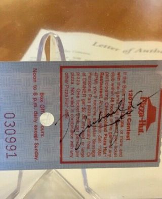 Michael Jordan Autographed 1986 Rookie Year Bulls Ticket Stub Jsa Authentication