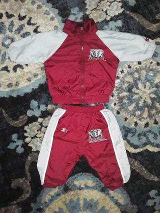 Alabama Crimson Tide Track Suit 2 - Pc Wind Breaker & Pants 3 - 6 Month Baby Sports