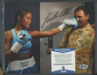 Laila Ali Boxing Signed 8x10 Photo Auto Autograph Bas