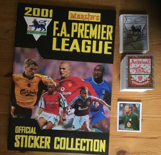 Merlin Premier League 2001 Hardback Sticker Album,  Loose Stickers Set -