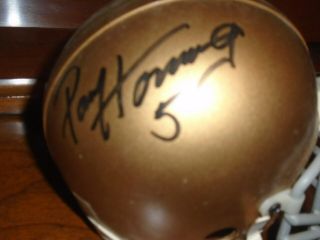 Paul Hornung Signed Notre Dame Fighting Irish Mini - Helmet - NFL Hall of Famer 2