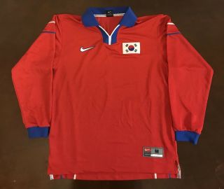 Rare Vintage Nike South Korea Long Sleeve Futbol Soccer Jersey