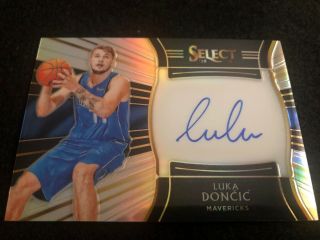 2018 - 19 Panini Select Luka Doncic Rookie Rc Auto On Card 125/199