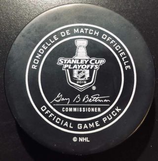2019 Stanley Cup Playoffs.  Calgary Flames Official Game Puck 2
