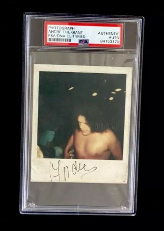 Andre The Giant Autographed Signed Photo - Psa Dna Authenticated - Wwf