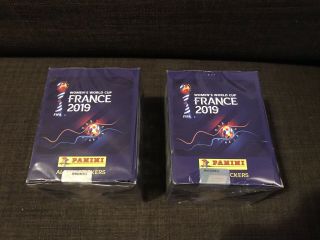 2 X Women’s Panini Fifa World Cup France 2019 Sticker Boxes.  100 Packs.