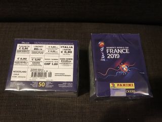 2 X Women’s Panini FIFA World Cup France 2019 Sticker Boxes.  100 Packs. 2