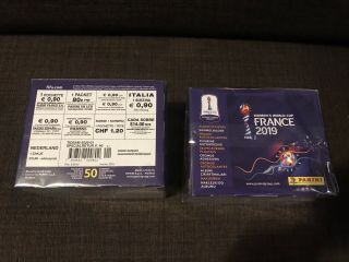 2 X Women’s Panini FIFA World Cup France 2019 Sticker Boxes.  100 Packs. 3