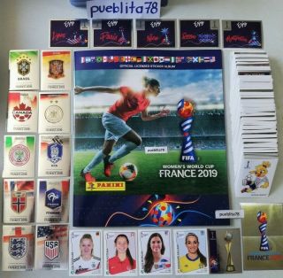 Panini Women World Cup 2019 France Complete Set All 480 Stickers,  Album