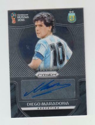 2018 Panini World Cup Prizm Autograph Auto Card : Diego Maradona