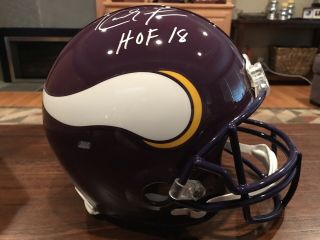 Randy Moss Autographed Minnesota Vikings Authentic Proline Helmet HOF 18 Beckett 3
