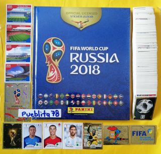 Panini Fifa World Cup Russia 2018 Hardcover Album Complete Set 682 Stickers