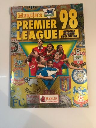 1998 Merlin Premier League Sticker Album Book 1998 98 100 Complete