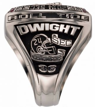 2014 Alabama Crimson Tide Johnny Dwight Football SEC Championship Ring Josten’s 2