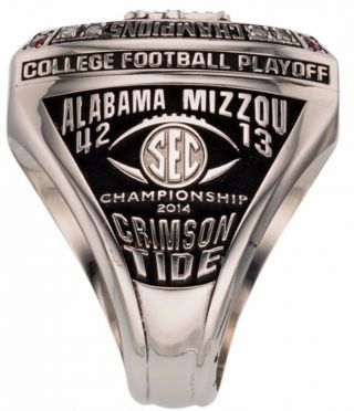 2014 Alabama Crimson Tide Johnny Dwight Football SEC Championship Ring Josten’s 3