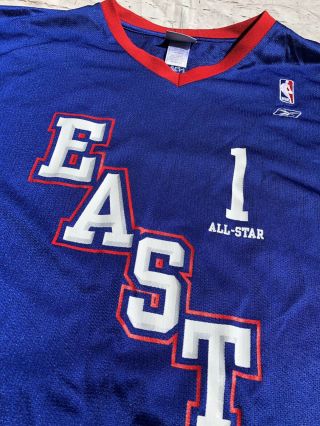 Mens Vintage Reebok NBA 2003 All Star Game Tracy McGrady 1 East Jersey Size 3XL 3