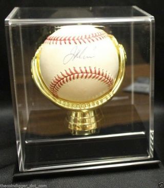 Gold Glove Baseball Holder Display Case DELUXE Acrylic BCW Regulation Size MLB 2