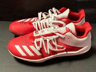 Jo Adell Los Angeles Angels Signed 2019 FUTURES GAME Game Cleats JAF 3
