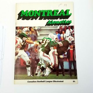 C1970 Canadian Football League Illustrated Vol.  Ii 9 Oct.  30 Montreal Alouettes