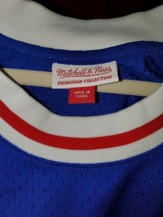 100 Authentic Allen Iverson Mitchell Ness 96 97 Sixers Jersey Size 52 2XL Mens 4