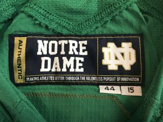 Notre Dame Football Under Armour 2015 Shamrock Series Team Issued Jersey 9 ND 6