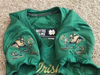 Notre Dame Football Under Armour 2015 Shamrock Series Team Issued Jersey 9 ND 7
