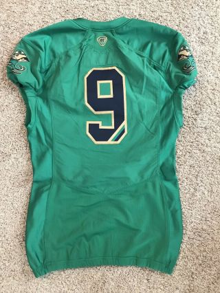 Notre Dame Football Under Armour 2015 Shamrock Series Team Issued Jersey 9 ND 9