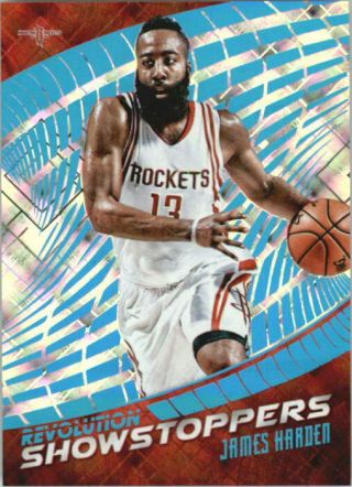 2015 - 16 Panini Revolution Showstoppers Cosmic Rockets Card 7 James Harden /100