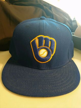 Milwaukee Brewers 59fifty Era Fitted Hat Size 7 5/8