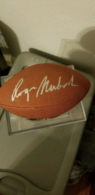 Roger Staubach Autographed Mini Football