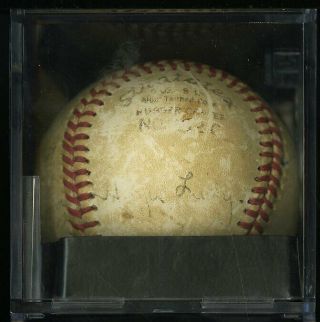 1940s Multi - Signed Baseball w/ Jimmy Foxx Waner Cuyler AUTO PSA/DNA LOA (PWCC) 3