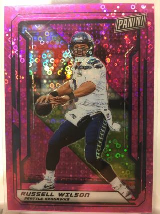 2019 Panini National Convention Vip Pink Prizms 16 Russell Wilson 14/50