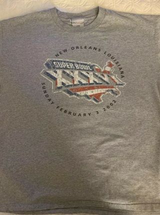 Vintage 2002 England Patriots Rams Superbowl Xxxvi Large T - Shirt Reebok