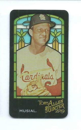 2019 Topps Allen & Ginter Stained Glass Stan Musial 25 Copies Only