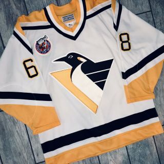 1992 CCM NHL Center Ice Jersey Jaromir Jagr Authentic Ultrafil Penguins 48 Robo 3