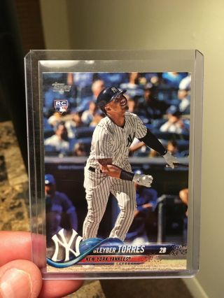 2018 Topps Update Gleyber Torres Rookie Card York Yankees