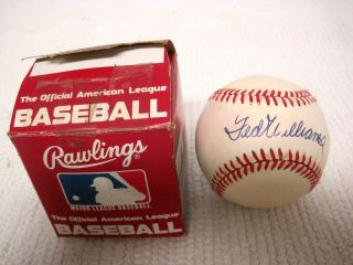 Ted Williams Hand Signed Autographed Baseball W/box - Fast