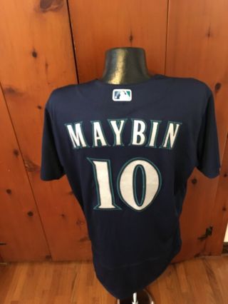 Cameron Maybin Game Used/issued Seattle Mariners Jersey Sz 44 Mlb Authenticated