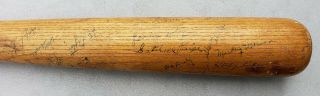 1949 Satchel Paige Signed Baseball Bat (multi - Signed).  Full Jsa Letter