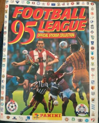 Panini Football League 95 1995 Completed Book.