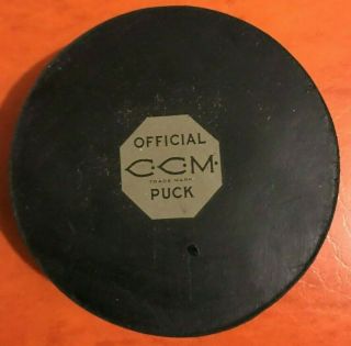 Vintage Official CCM Hockey Puck with Box Rare Old 2