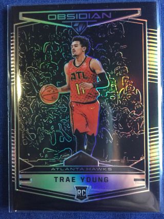2018 - 19 Panini Chronicles Trae Young Obsidian Preview Rc 575 Atlanta Hawks